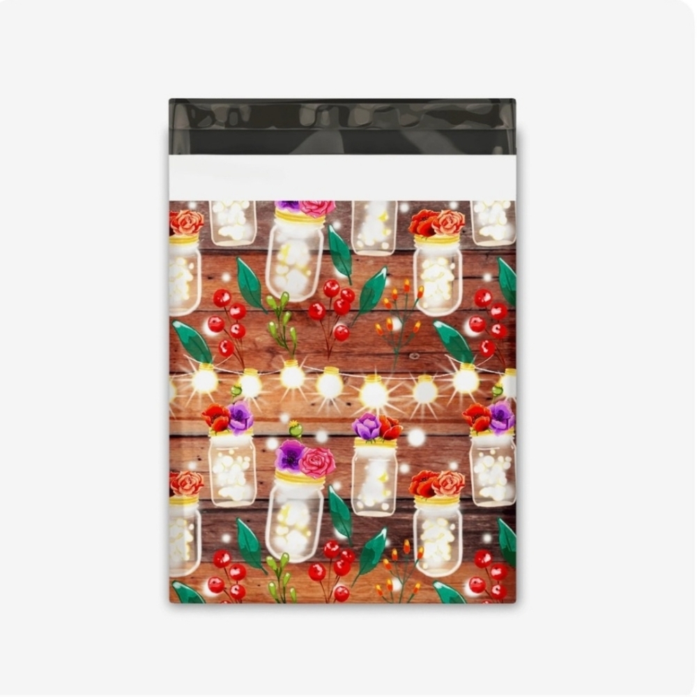 Holiday Mason Jars Mailers 20 Pack Of 10" X 13" NWT